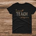 Love Teach Inspire leopard Print