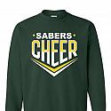 Sabers Cheer with bow/name back