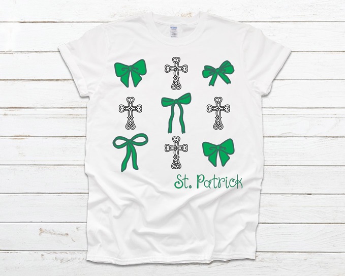 St. Patrick bows and cross